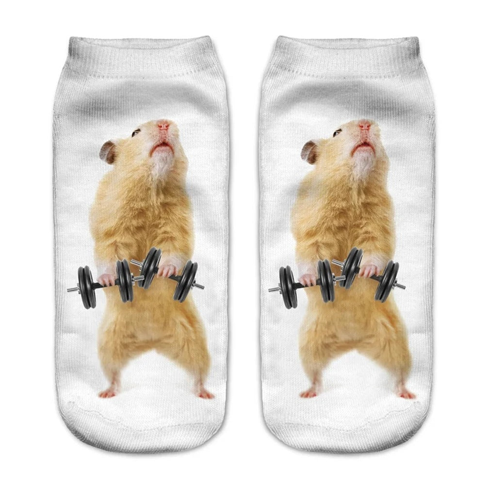 Fashion Animal Socks 3D Printed Funny Kawaii Women