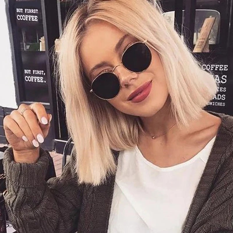 Vintage Small Round Sunglasses Woman