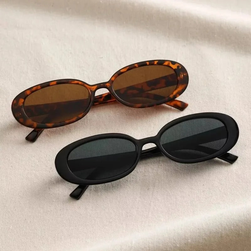Vintage Oval Sunglasses Women Luxury Designer