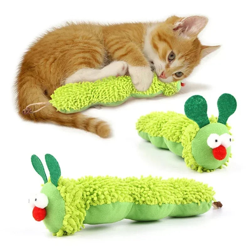 Cat Toys Plush Caterpillar Scratch Resistant