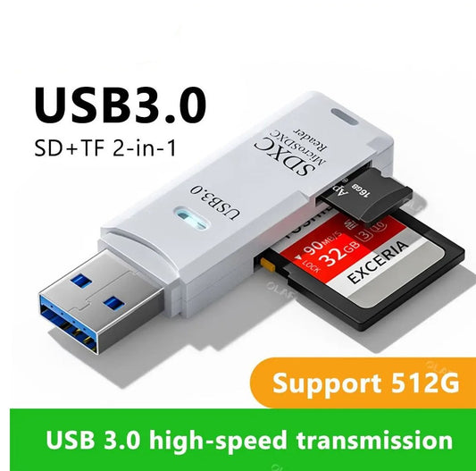 USB 3.0 Card Reader Micro SD TF Memory Card Reading Adapter