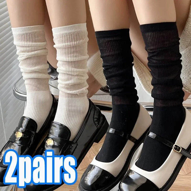New Slim Calf Socks Pure Desire Pile up Socks Women's