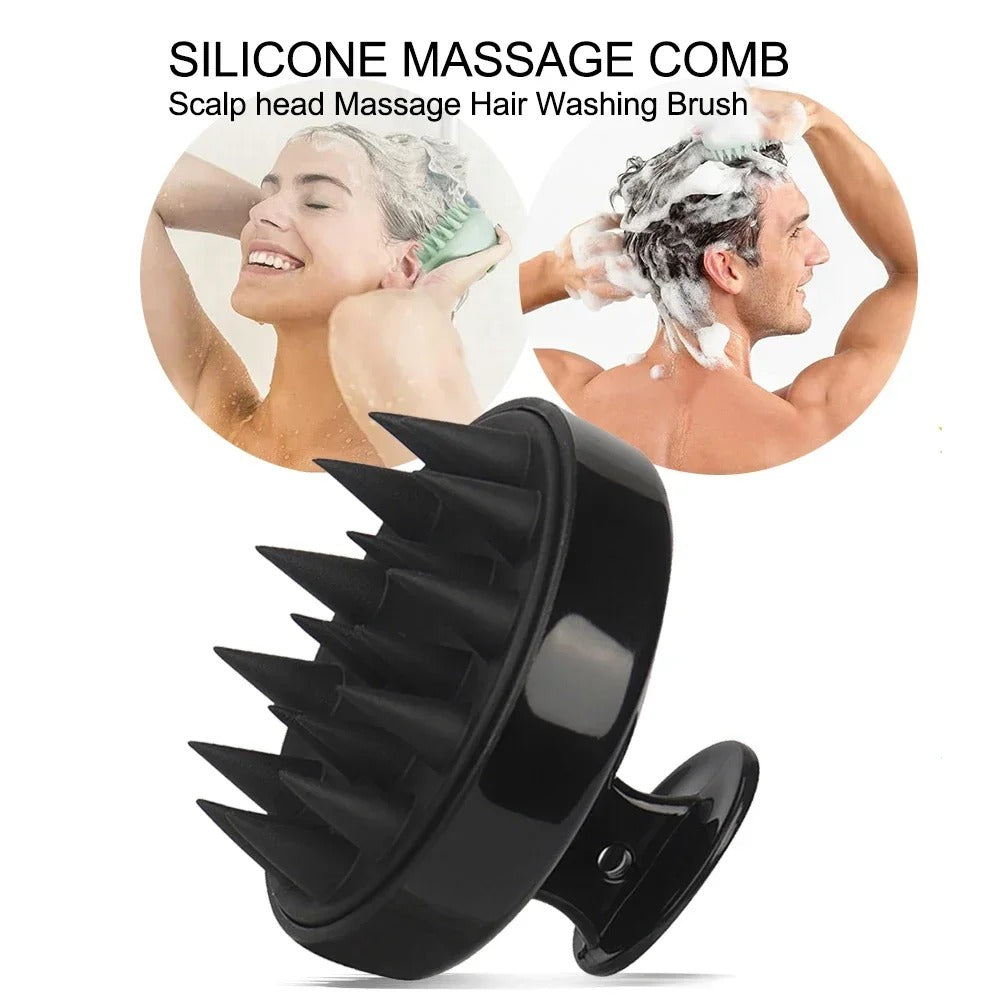 Silicone Scalp Massage Comb - Soft Hair Washing Brush for Growth