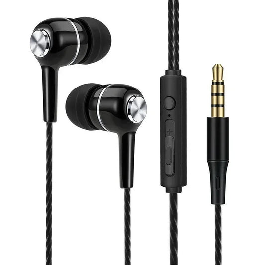 Wired Headphones 3.5mm Sport Bass Phone Earphones