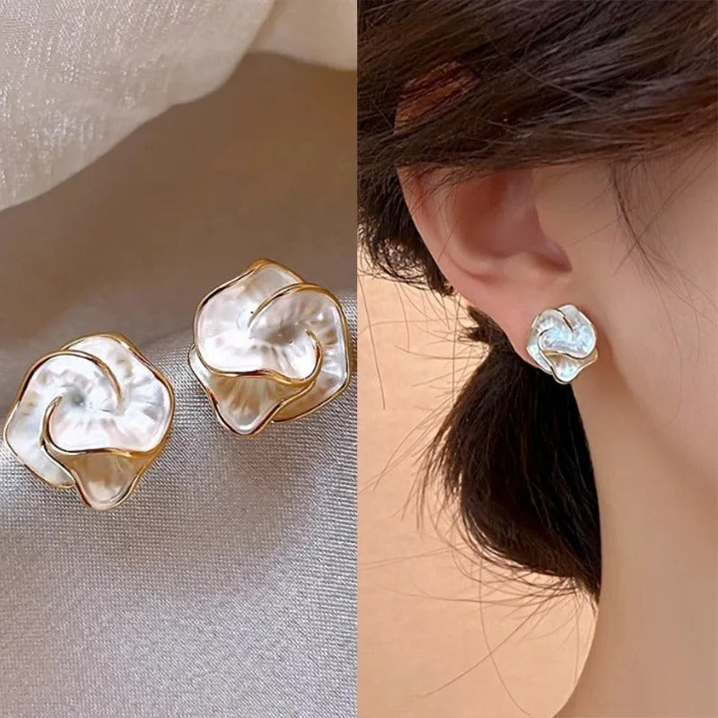 Delicate Camellia Stud Earring For Women