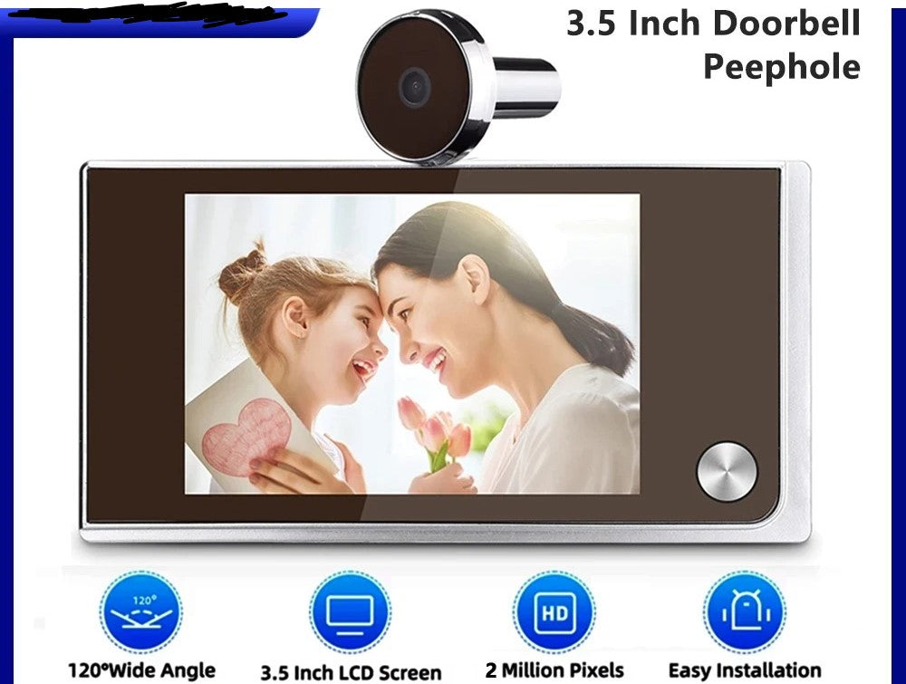 3.5 Inch Doorbell Peephole Viewer Digital Door Camera