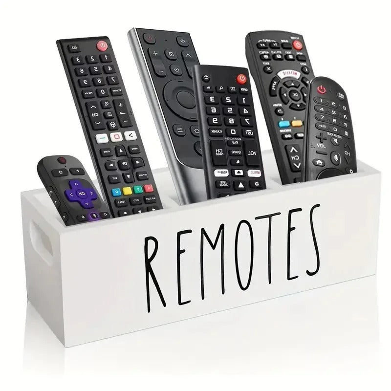 Remote Control Holder Farmhouse Remote Storage Box Wood