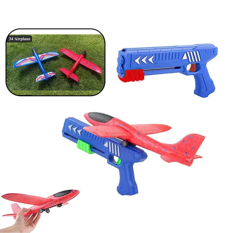 34cm Foam Plane Launcher Outdoor Toy for Boys