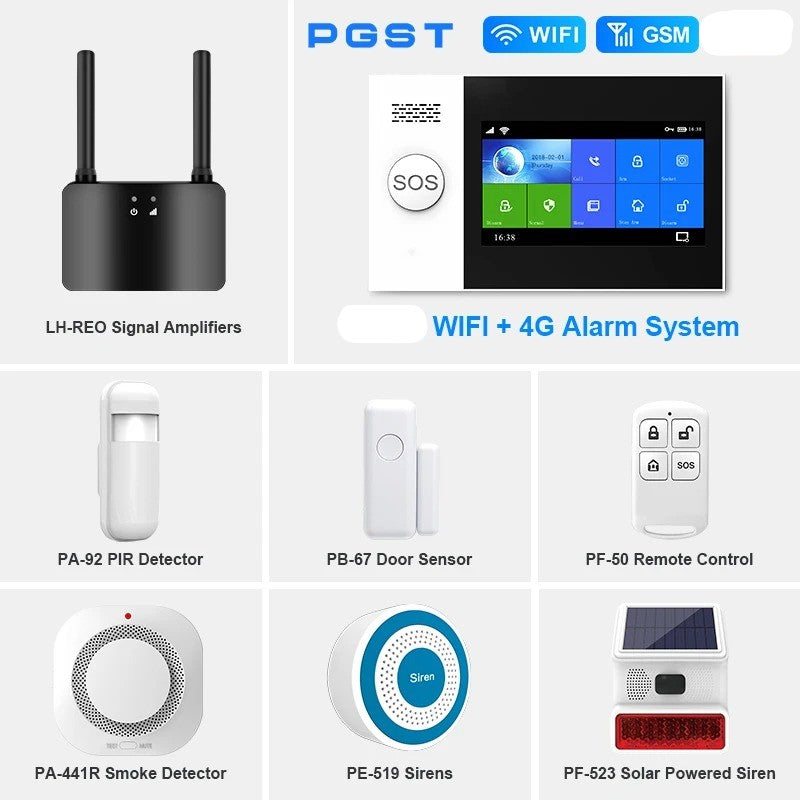 Smart Home Alarm System 4.3 inch WIFI  Security Wireless Alarm