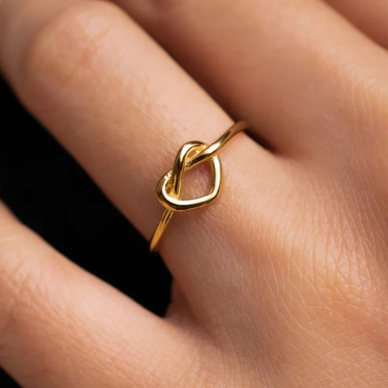 Stainless Steel Rings for Women Gold Color Couple Heart Ring