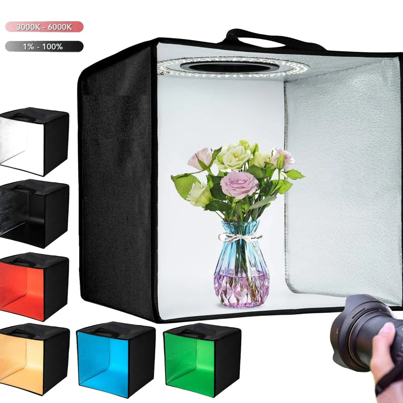 30cm 12in Photo Studio Light Box Photography Adjustable