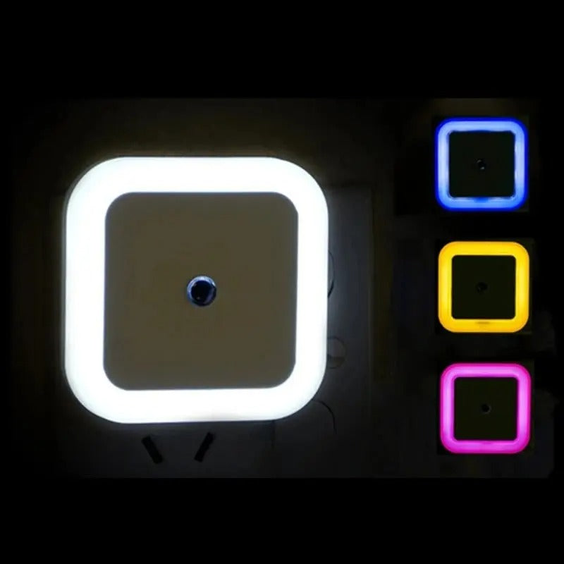 Wireless Sensor LED Night Light EU Plug Mini Square Night Lights