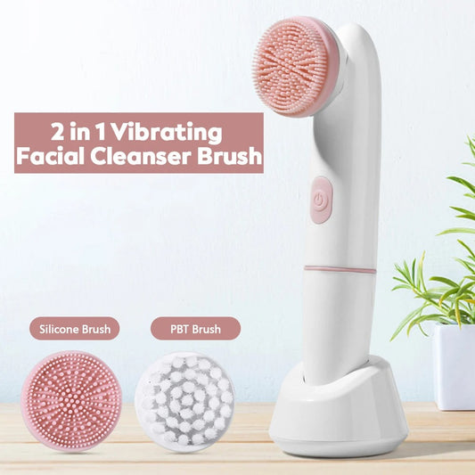 Electric Facial Cleanser Battery Powered Waterproof