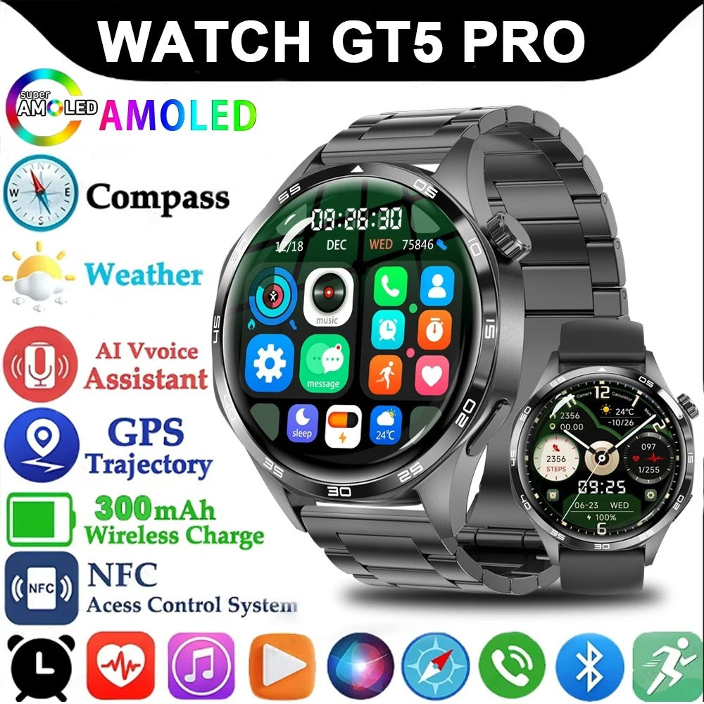 For HUAWEI GT5 Pro GPS NFC Smart Watch Men