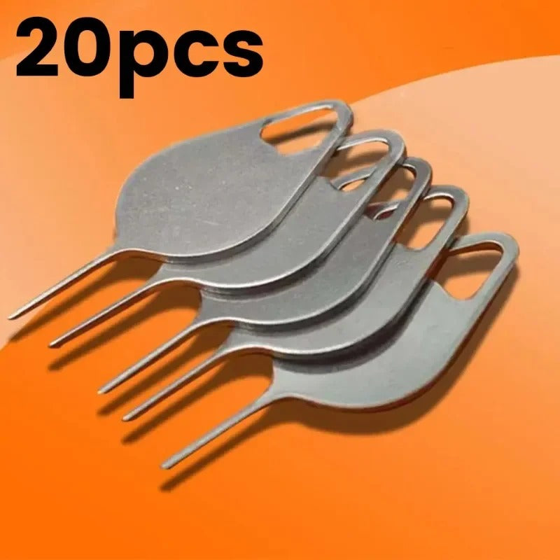 20pcs Universal Sim Card Tray Removal Eject Pin Key Tool Stainless Steel