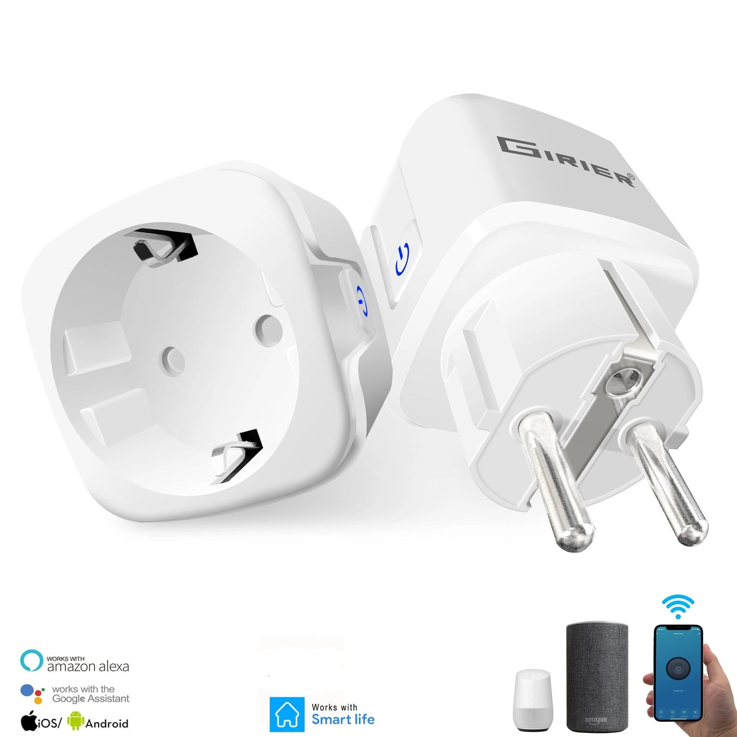 16A EU Smart Wifi Power Plug with Power Monitor Smart Home