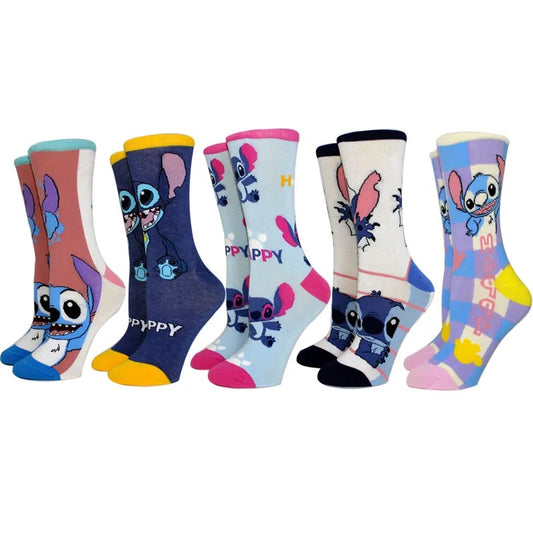 5 Pairs Cartoon Women socks cotton comfortable