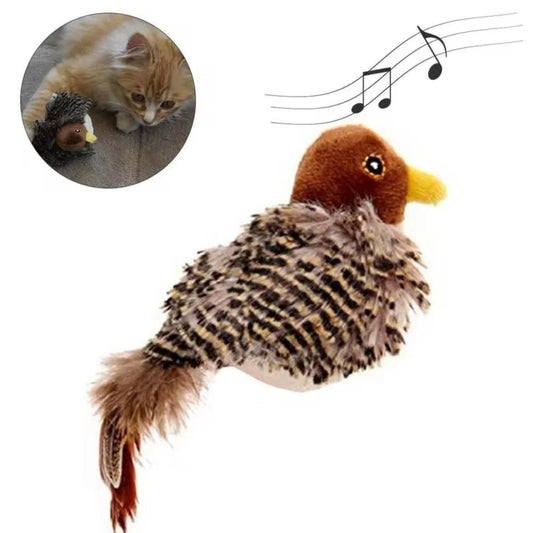 1pc Interactive Electronic Cat Toy, Automatic Chirping Bird Toy