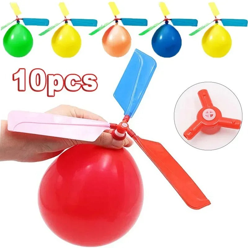 10Pcs Creative Balloon Helicopter Toys