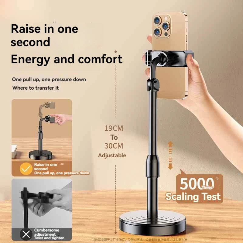 Desktop Tripod for Phone Smartphone iPhone with Phone Holder Stand