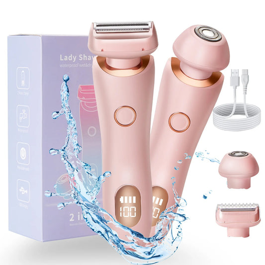 Electric Razors for Women 2 In 1 Bikini Trimmer Face Shaver