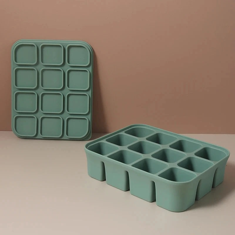 12 Grid Ice Cube Mold Silicone Ice Cube Tray Square Tray Mould