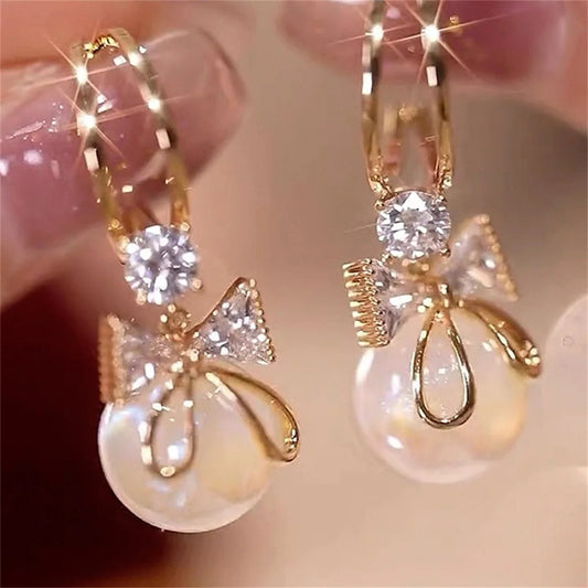 Women's Trendy Bow Earrings Set