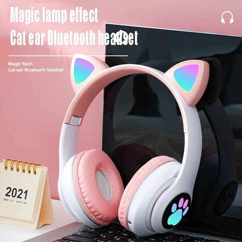 Wireless Headphone Flash Light  Bluetooth with Mic Control