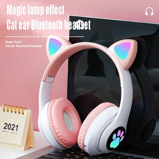 Wireless Headphone Flash Light  Bluetooth with Mic Control
