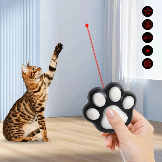 Funny Laser Pet Toys Rechargeable 5 Adjustable Patterns for Cats