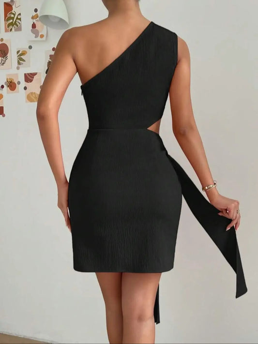 2025 Spring and Summer One-Shoulder One-Shoulder Dress