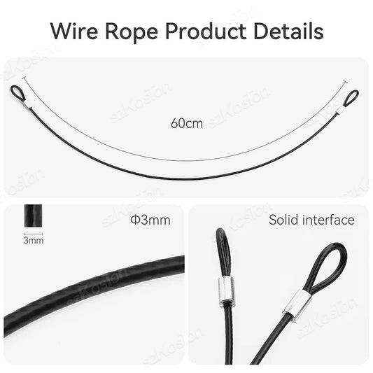 Anti-lost Wire Rope Safety Rope For GoPro