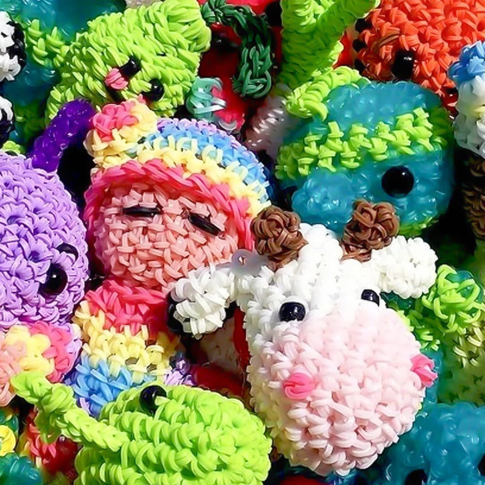 1400PCS Colorful Loom Bands Set DIY Rainbow Bracelet Making Kit