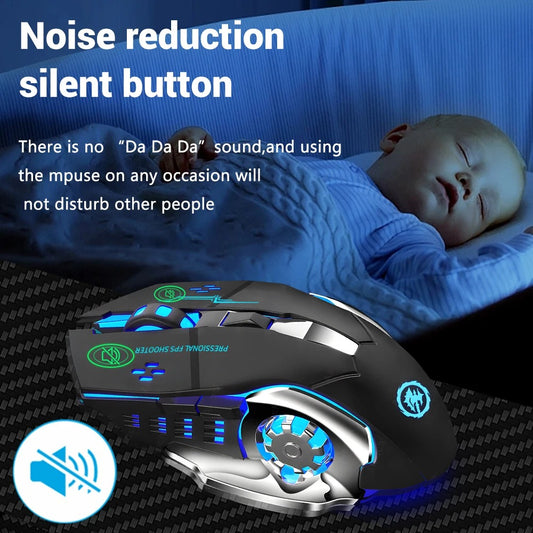 Rechargeable Wireless Mouse Gaming Computer Silent  Mouse