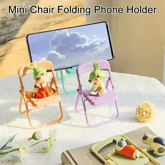 Universal Foldable Chair Shape Mini Desktop Phone Holder