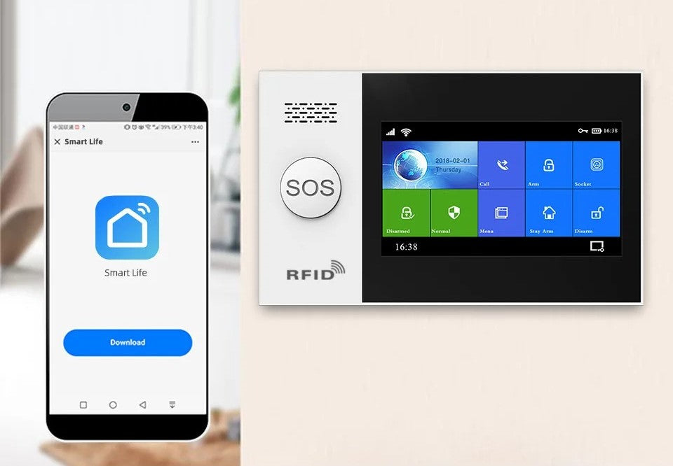 Smart Home Alarm System 4.3 inch WIFI  Security Wireless Alarm