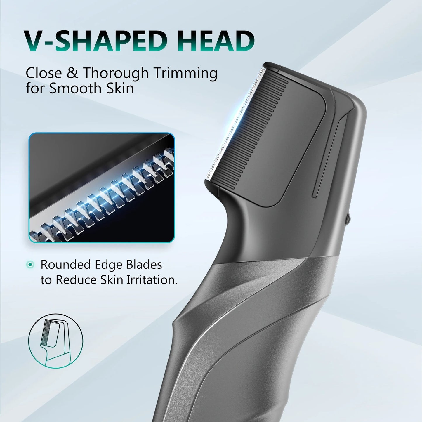 Electric Body Hair Trimmer Groomer Clipper IPX5 Waterproof