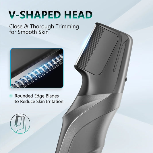 Electric Body Hair Trimmer Groomer Clipper IPX5 Waterproof