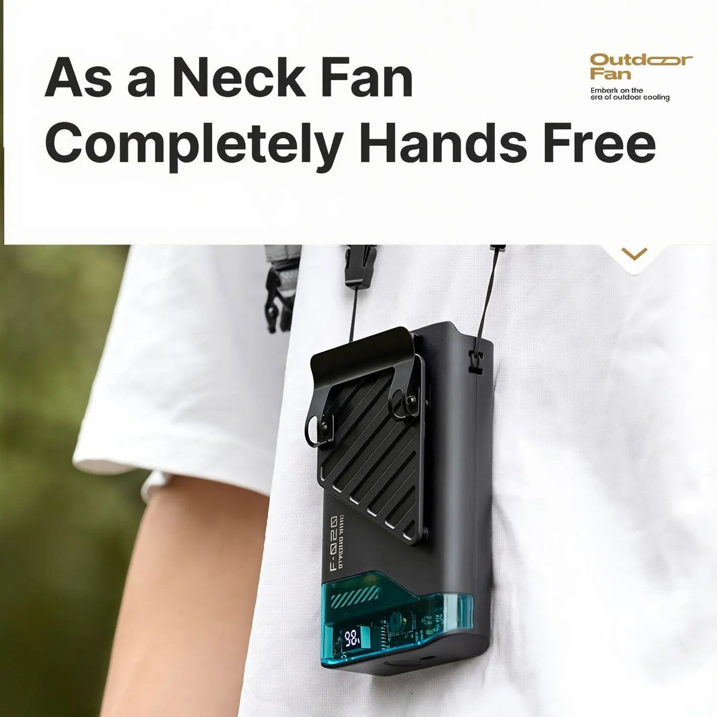 Portable Waist Fan with Belt Clip Light Mute Five Hole New Neck Hanging Fan