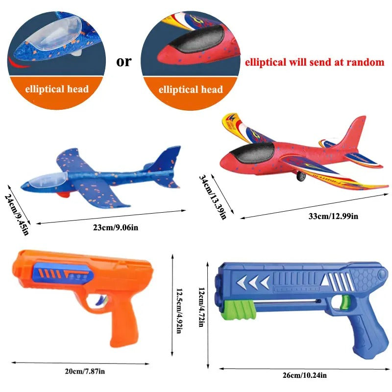 34cm Foam Plane Launcher Outdoor Toy for Boys