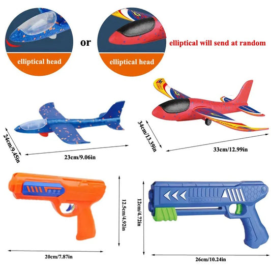 34cm Foam Plane Launcher Outdoor Toy for Boys
