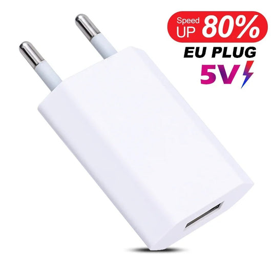 5V 1A USB Charger Travel Wall Charging Head Mobile Phone Charger Adapter