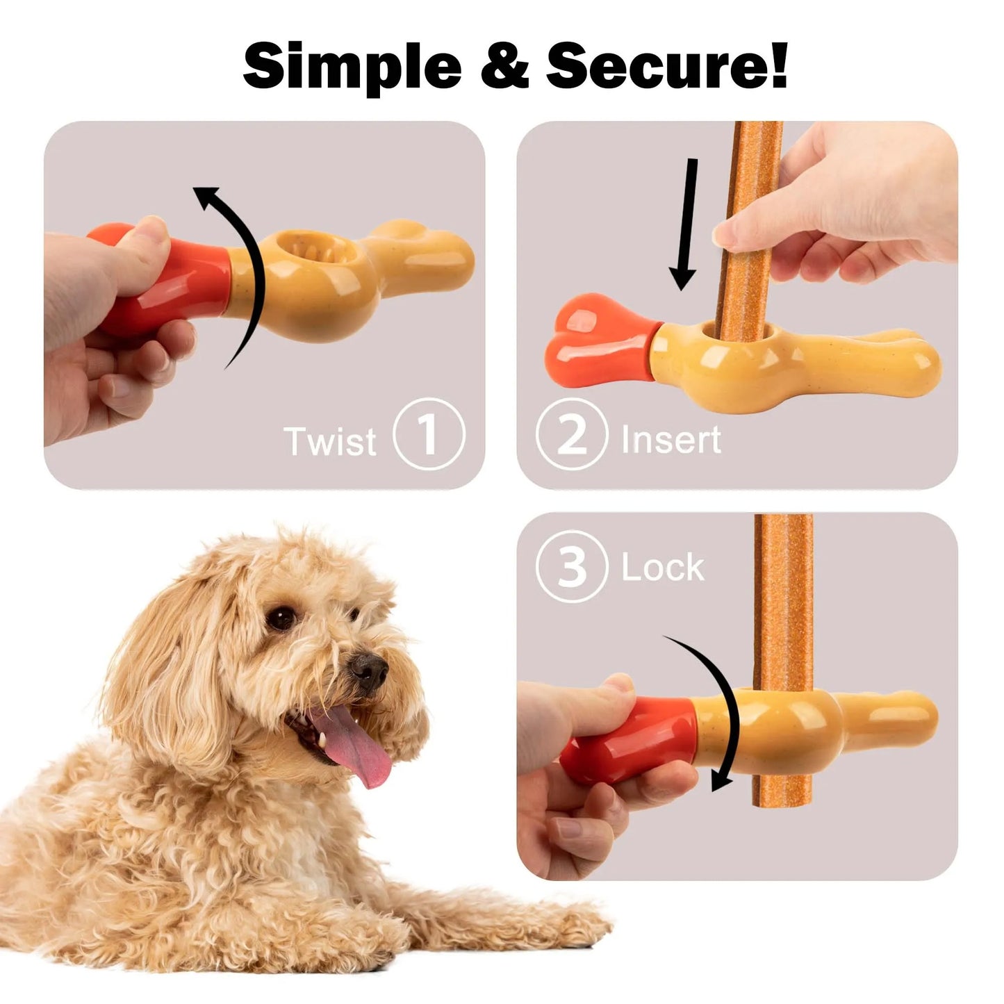 Dog Bully Stick Holder for Dogs Chew Holder Prevent