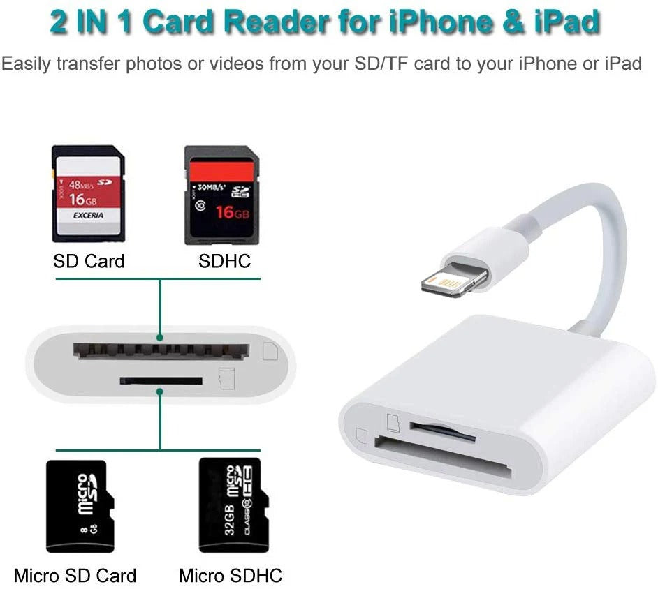 For iPhone TF SD Card Reader Adapter For  iPhone