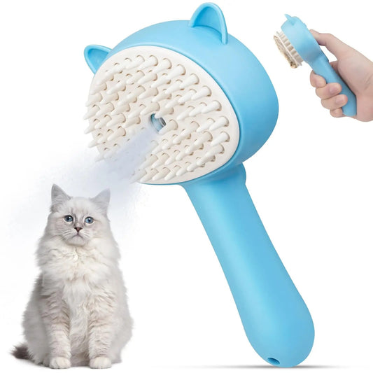 Cat Steam Brush 3 in 1 Pet Hair Grooming Tool Supply