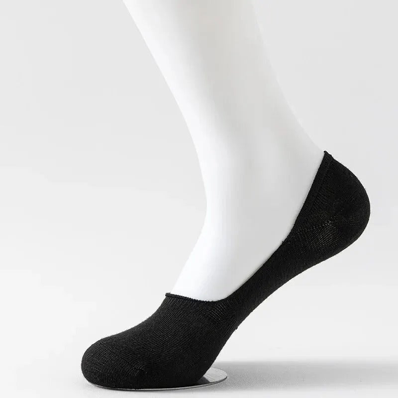 5 Pairs of WOMEN'S Solid Color Invisible Socks