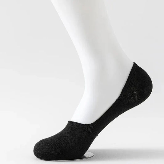 5 Pairs of WOMEN'S Solid Color Invisible Socks
