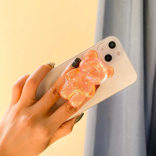Glitter Bear Phone Holder Grip Bracket for iPhone Samsung Xiaomi