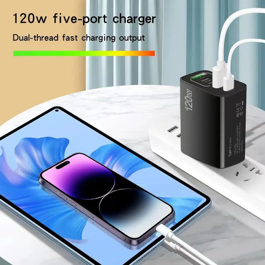 PD 5 Port USB Charger Fast Charging Type C