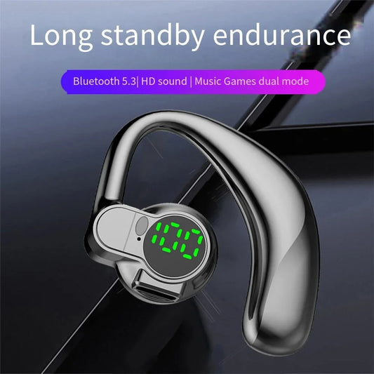 Bluetooth 5.4 Earphones Single Ear Ear hooks Noise Cancelling Headphones